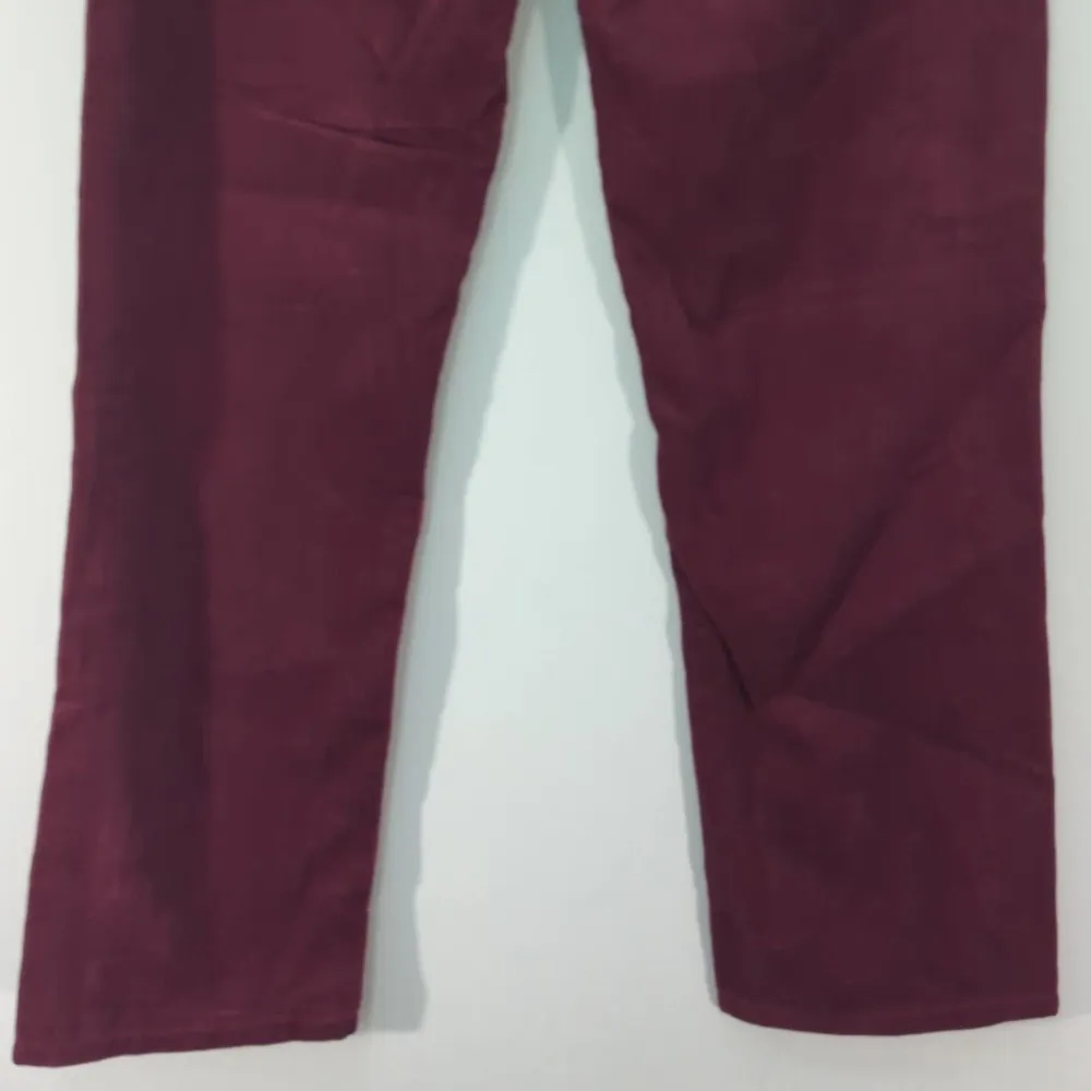 RE/DONE Corduroy Pants NWT Burgundy Red USA High Rise Stovepipe - Image 7