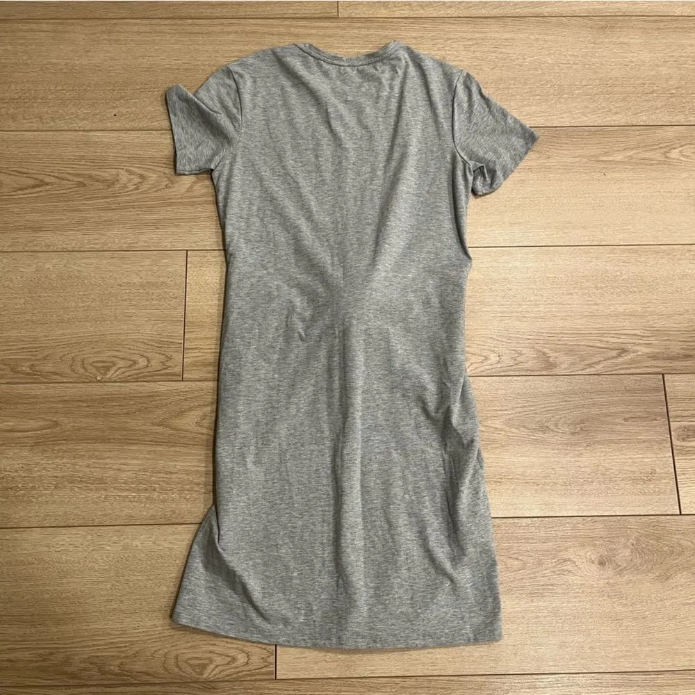 Theory Dakui Rubric Tie Front Dress Green Heather Short Sleeve Mini Size S - Image 6