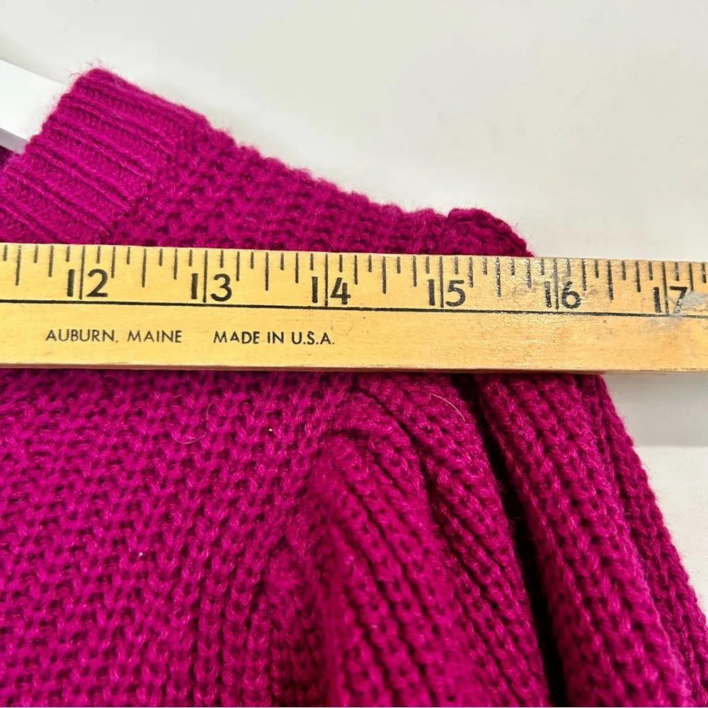 Jodifl Women’s Knit Long Sleeve Sweater Maroon Size Medium FLAW - Image 5