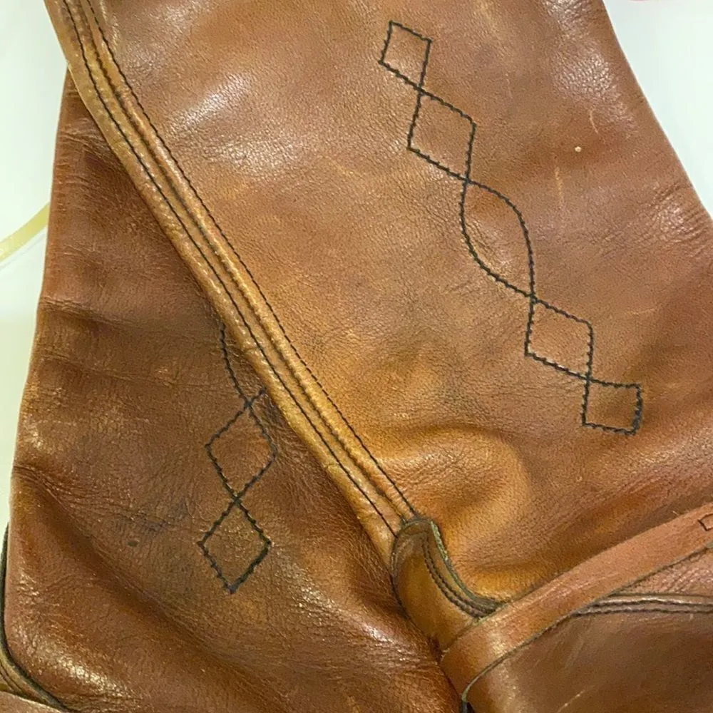 Vintage Wrangler Western Hippie Boots 70s 80s Boho A8 - Image 14