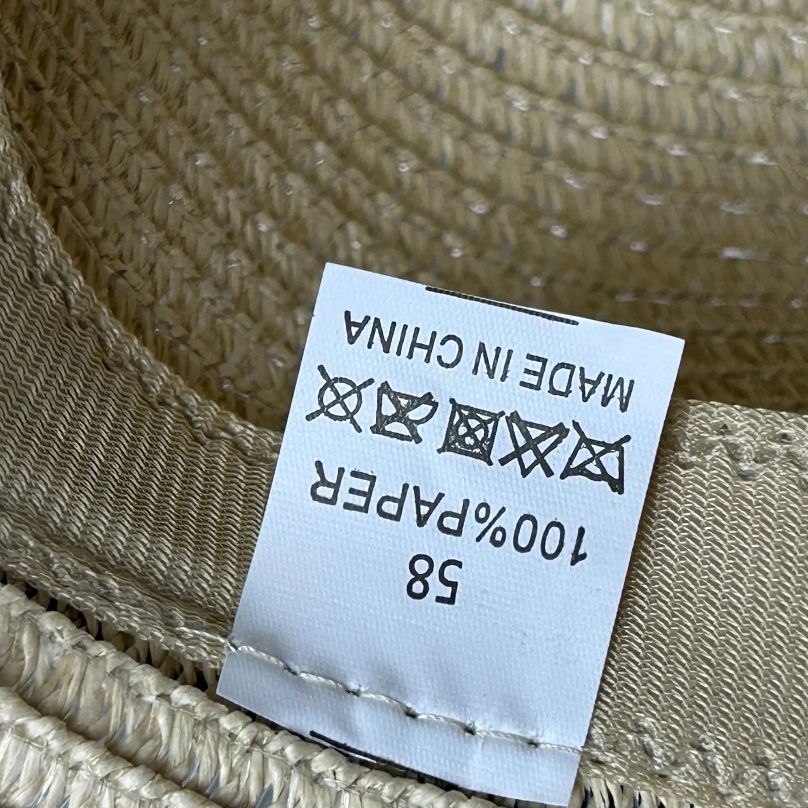 Wide Brim Straw Sun Hat Floppy Beach Vacation Fedora Black Band Tan - Image 10