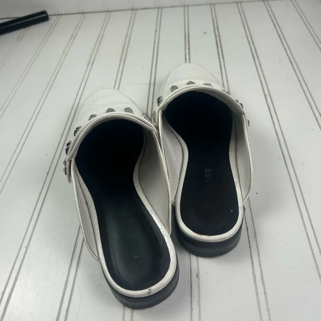Rampage White Studded Brady Slip-On Loafers Mules Women’s Size 8.5M - Image 9