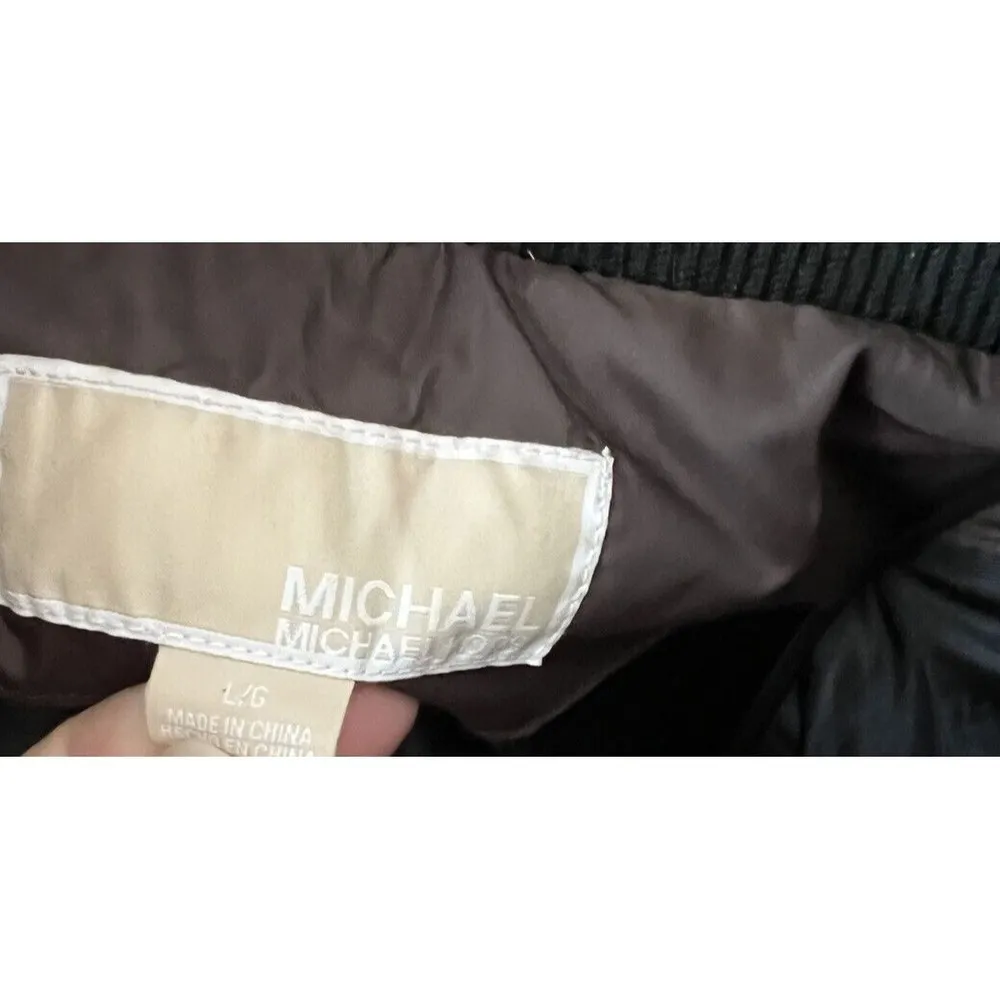 Michael Kors Brown Down Filled Full Zip Warm coat Size Large - Image 4