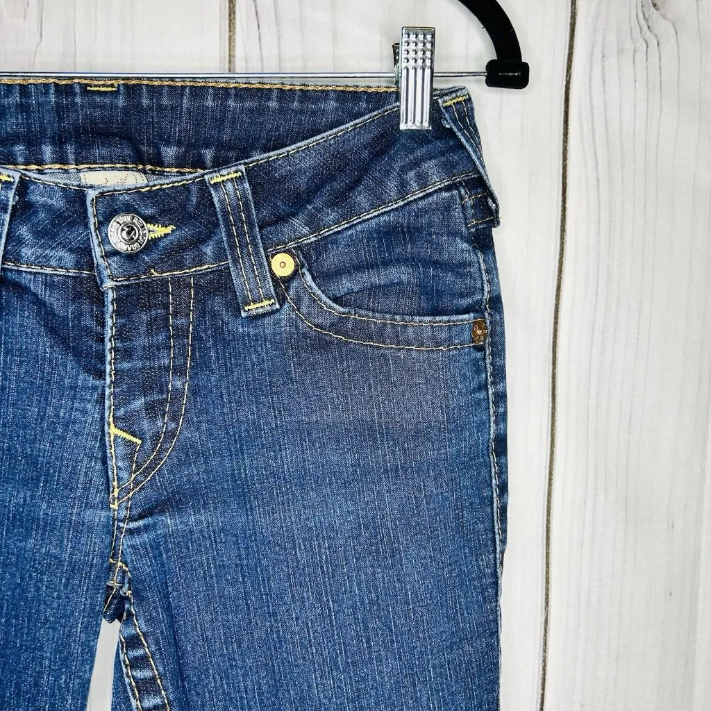 True Religion Jeans Womens Size 28 (28x32) Denim BECKY Bootcut Flap Pockets - Image 5