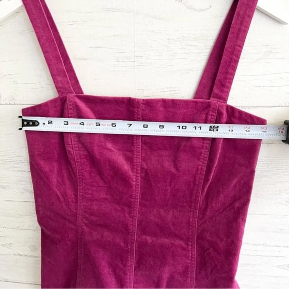 Forever 21 Magenta Velvet Mini Dress Size Medium - Image 14