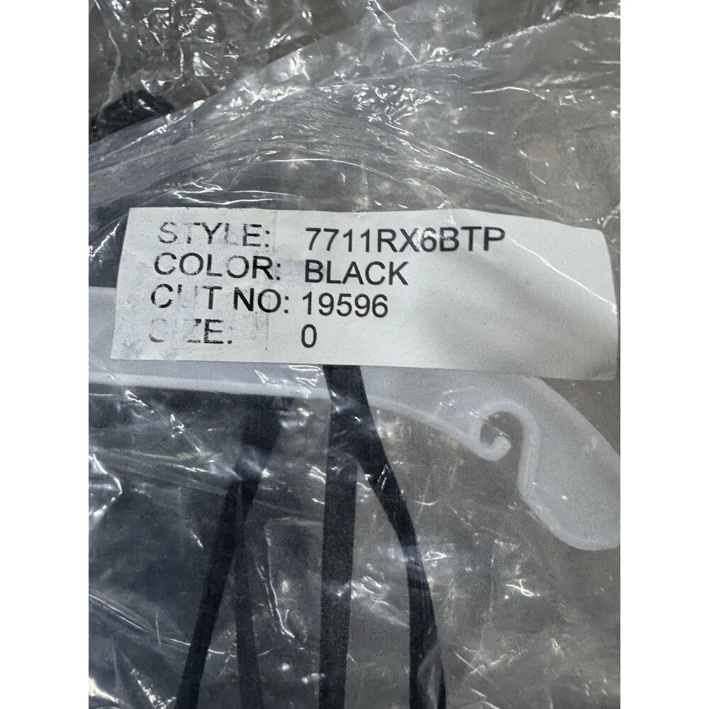 City Triangles Crepe Scoop Neck Sheath Dress with Crystal Fringe Size 0 Juniors Black - Image 12