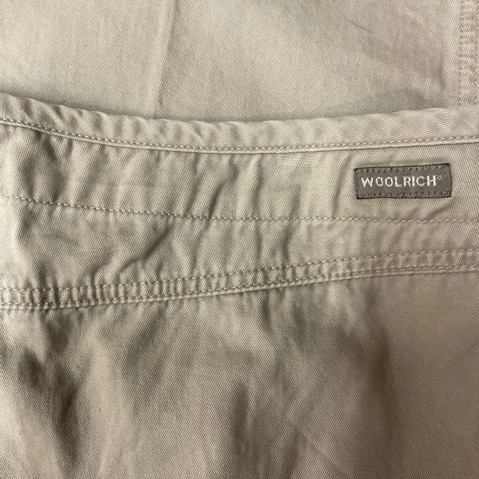 Woolrich‎ The Original Outdoor Khaki Straight Pants Cuffed Ankle Casual Sz 16 - Image 4