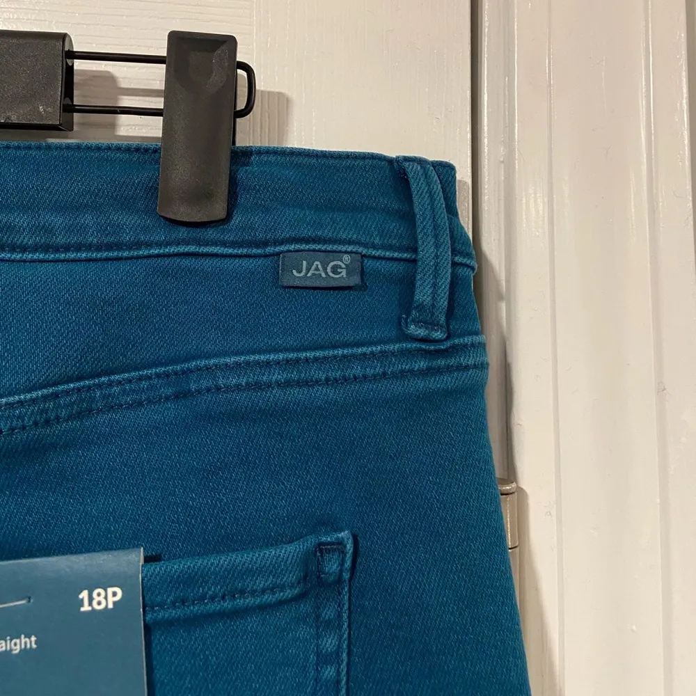 NWT JAG Size 18P Cassie Moroccan Blue Cassie Mid Rise Slim Fit Straight Jeans - Image 6