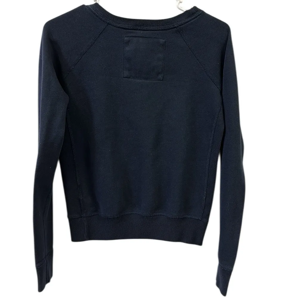 Abercrombie & Fitch Navy Blue Long Sleeve Sweatshirt Scoop Neck Womens XS - Image 4