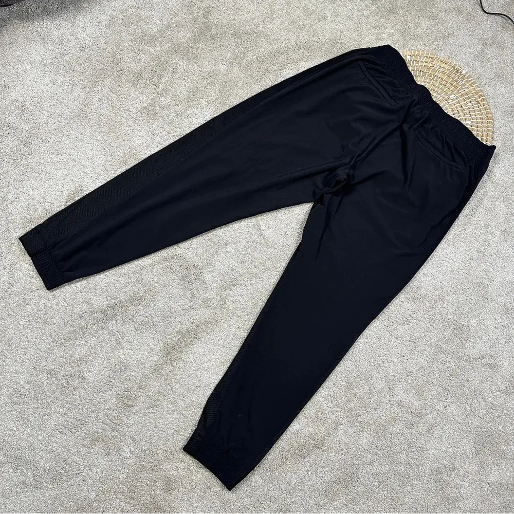 Athleta Brooklyn Legacy Mid Rise Jogger Pants Pull On Outdoor Travel in Black 12 - Image 8