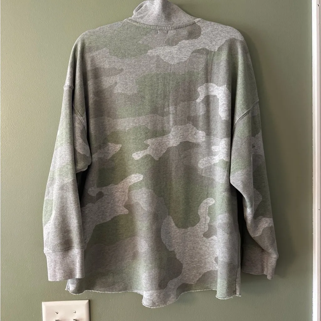 Aerie Camo  Quarter Zip-Up Sweatshirt - Image 3