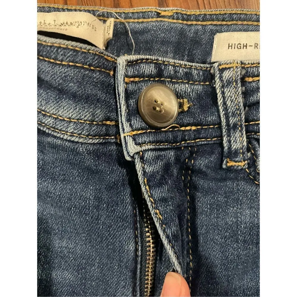 Pilcro by Anthropologie high-rise skinny jeans sz 25 womens - Image 9