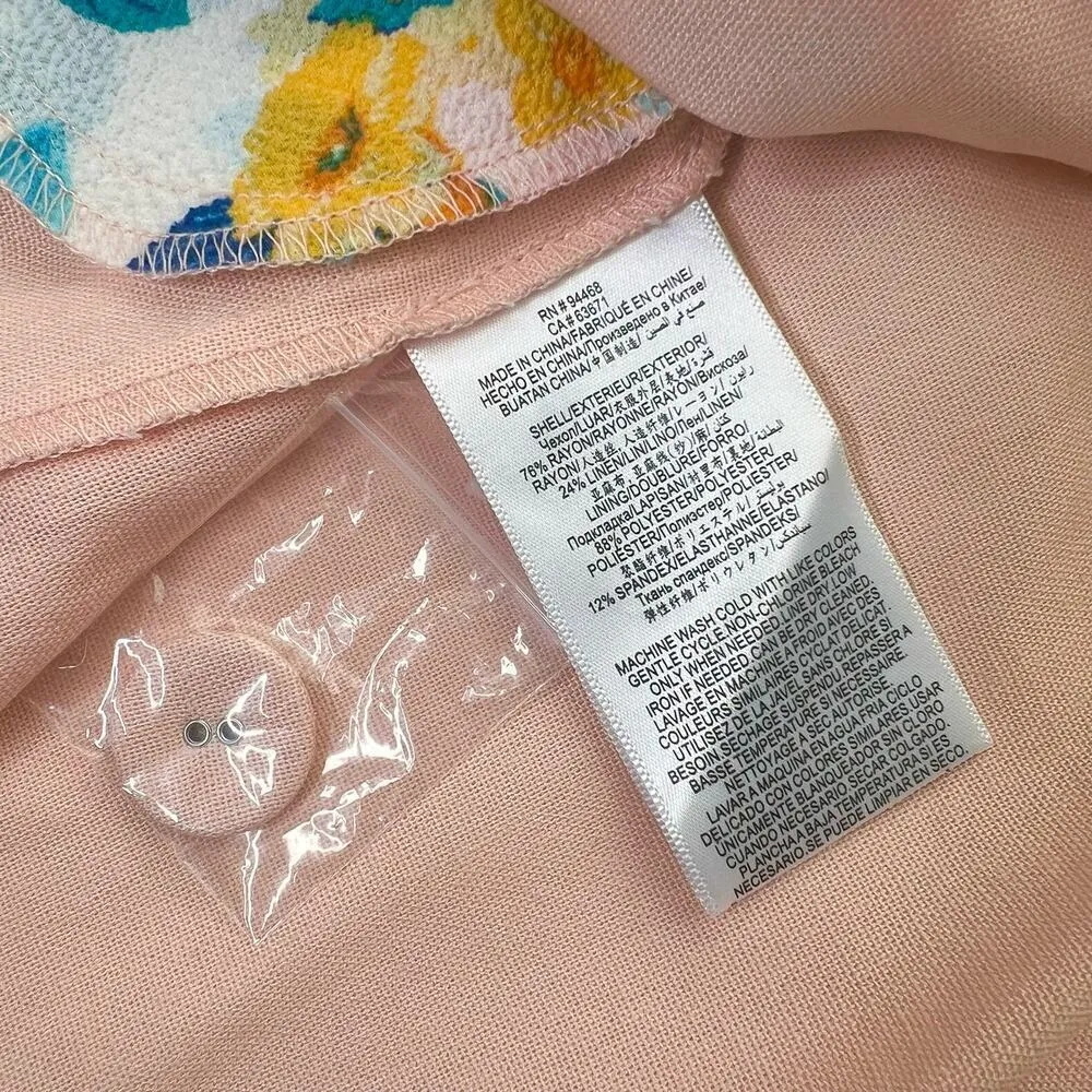 New Women’s BCBGeneration Floral Trim Linen Blend Boyfriend Blazer Size XS - Image 11