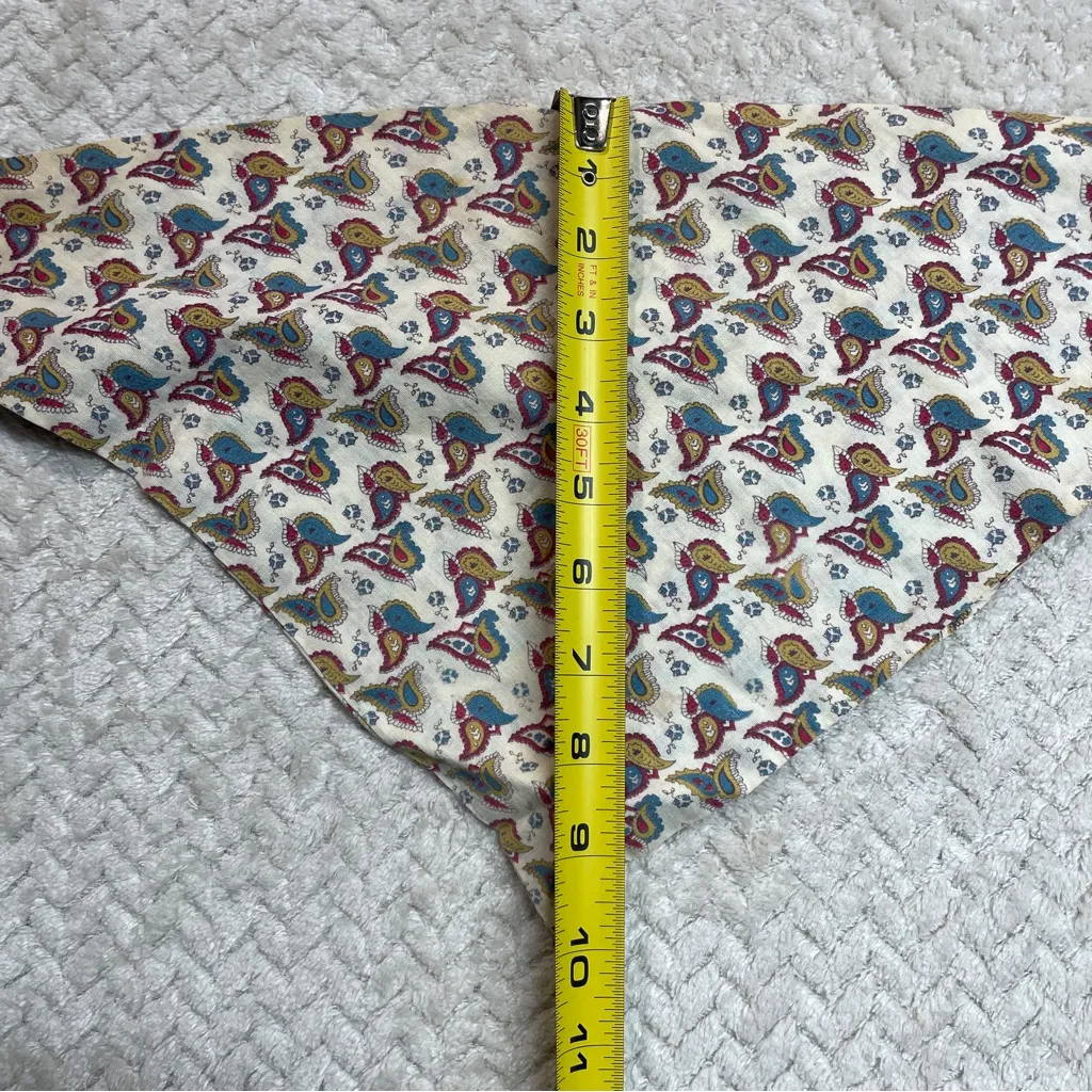Vintage Paisley Head Bandana with string | Boho Festival Cottagecore - Image 9