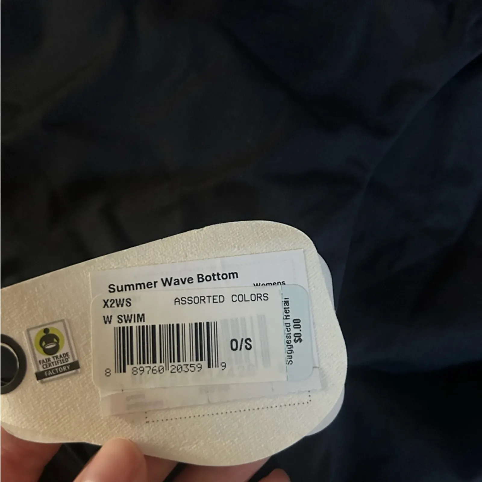 Prana Summer Wave Bikini Bottom Black Swim Bathing Suit UPF 50+ NWT Size L - Image 4