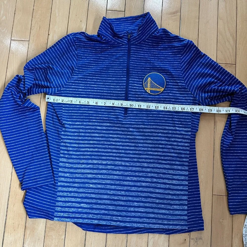 Golden State Warriors Antigua Quarter Zip Half Zip Long Sleeve Jacket Top - M - Image 12