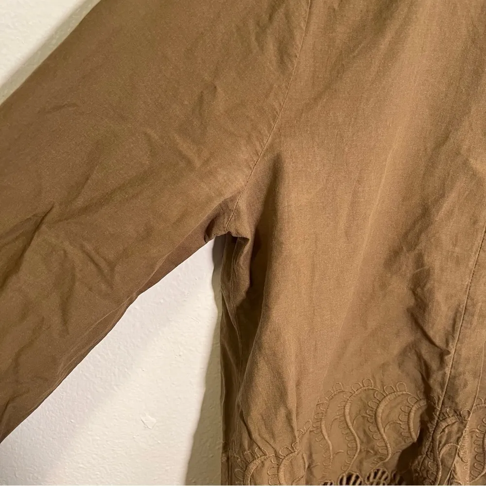 J. Crew Delaney Eyelet-Trim Shirt Spiced Olive Green - Image 9