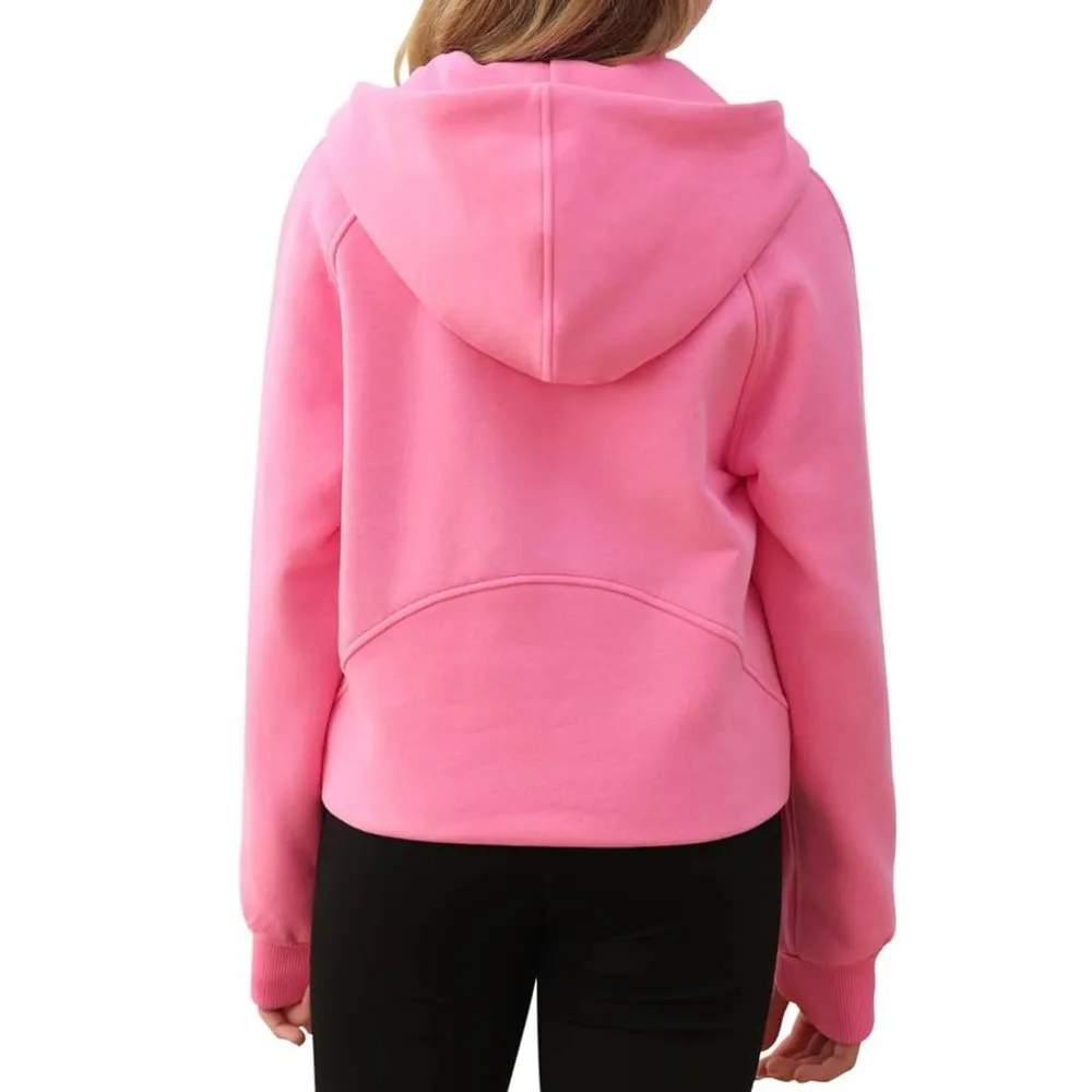 None Half Zip Cropped Hoodie - Image 2