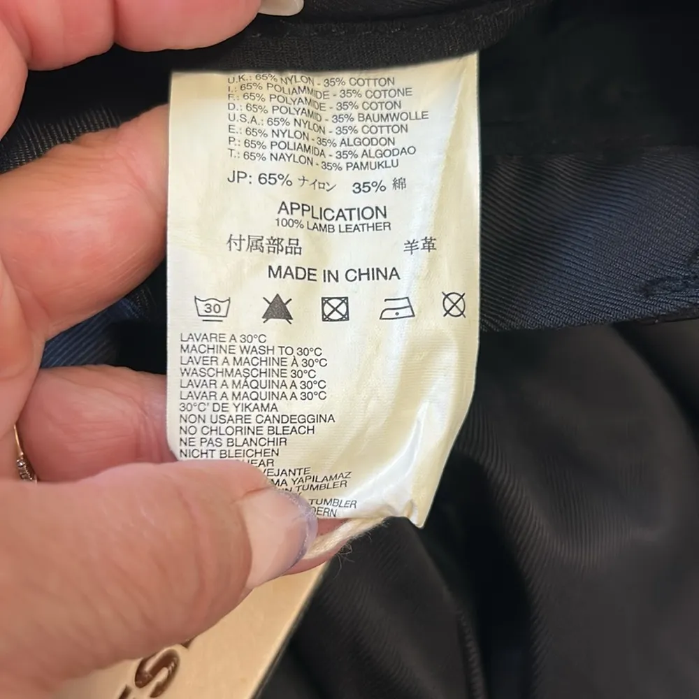 Diesel Black Coated Leather Trim Studded Jogger Pants - Image 10