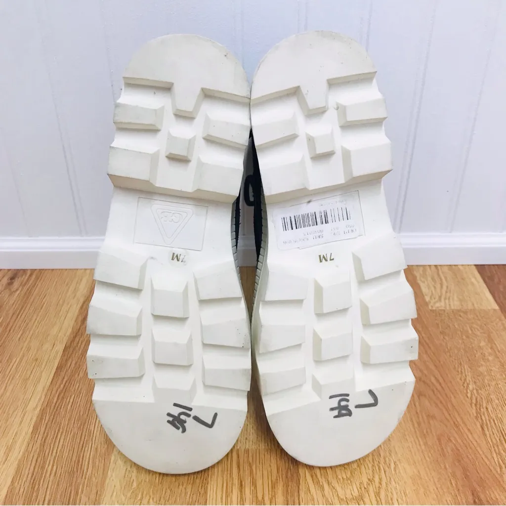 GIANNI BINI Black Leather Platform Ankle Boot Bootie Lug Sole Sneaker Size 7 New - Image 14