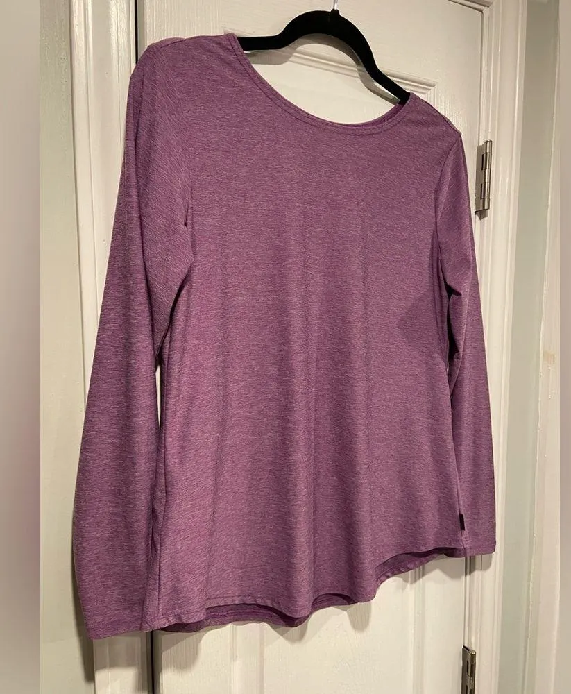 Eddie Bauer Relaxed Fit Purple Quick Dry Active Wear Long Sleeve Shirt Size M - Image 2