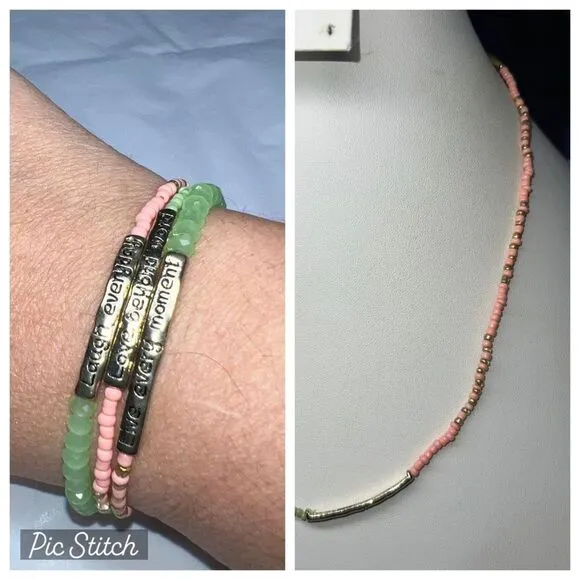 Beaded Inspirational Quote Necklace/bracelet - Image 2
