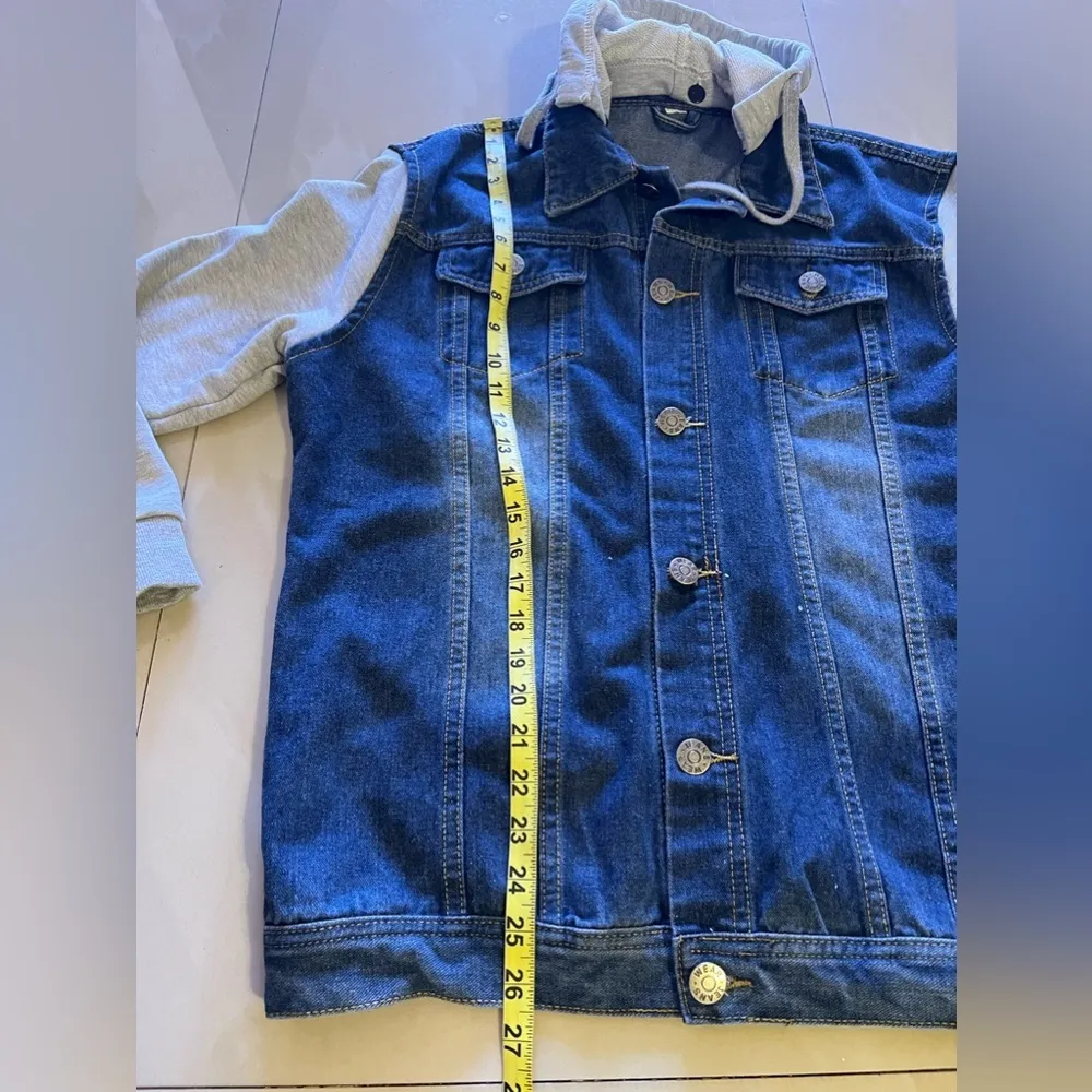 Men's Fashion Denim Loose Long Sleeve Bottom Spring Hooded Denim Casual Jackets - Image 13