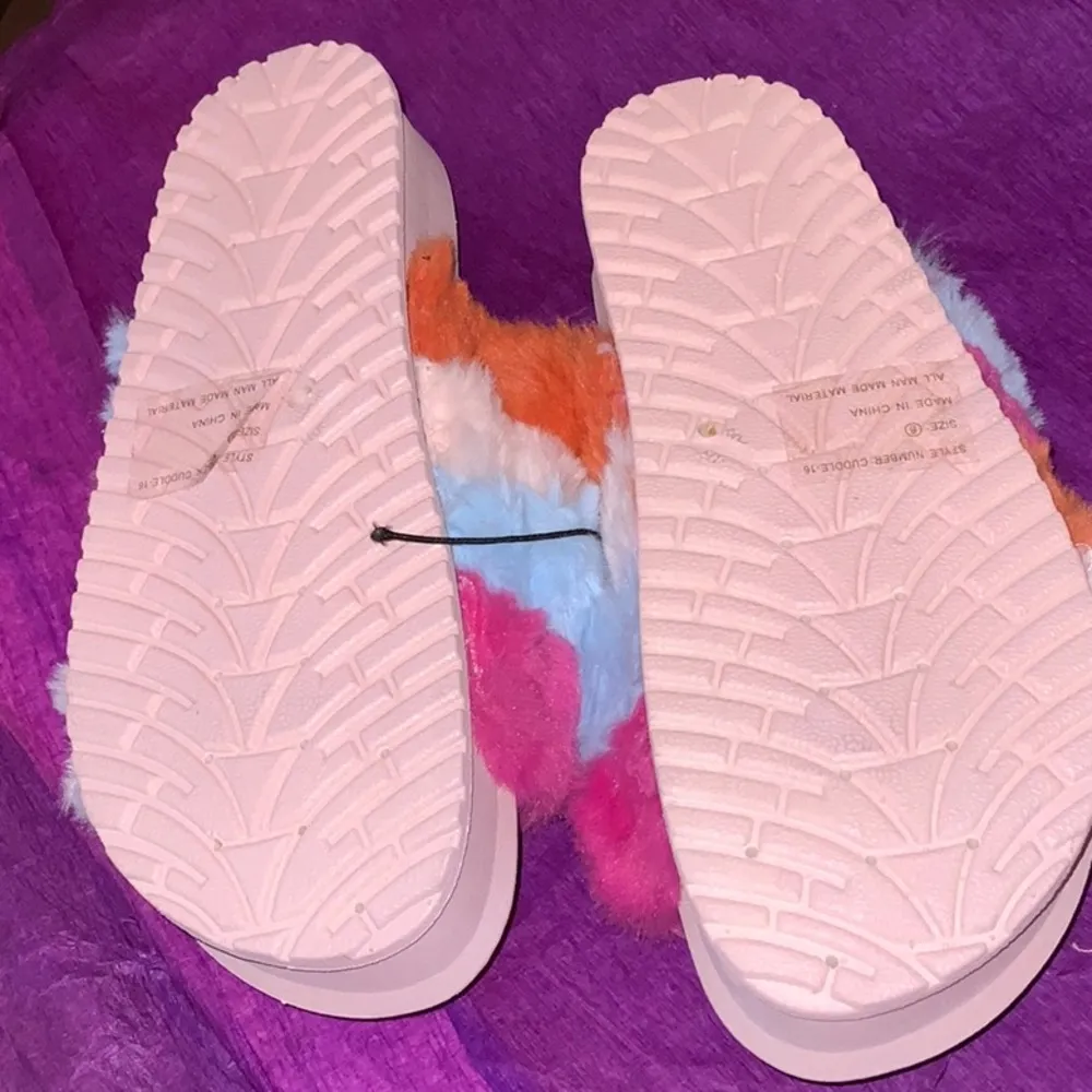 House slippers fluffy Pink Size 8 - Image 2