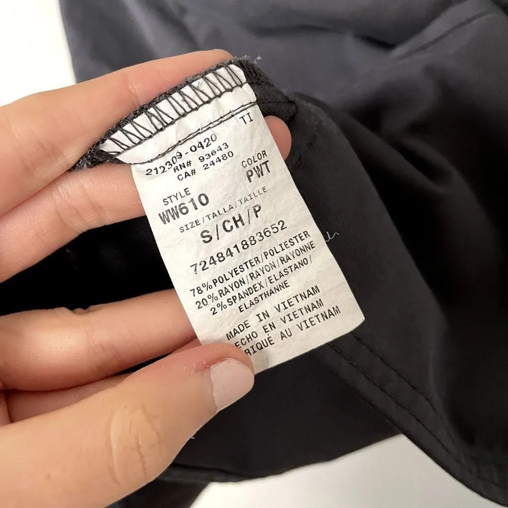 Cherokee workwear scrubs easy care dark gray pockets v-neck doctor nurse - Image 6