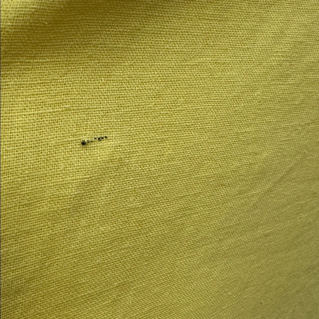 Briggs Linen Blend V Neck Sleeveless Pocket Midi Dress Yellow Womens Large - Image 14