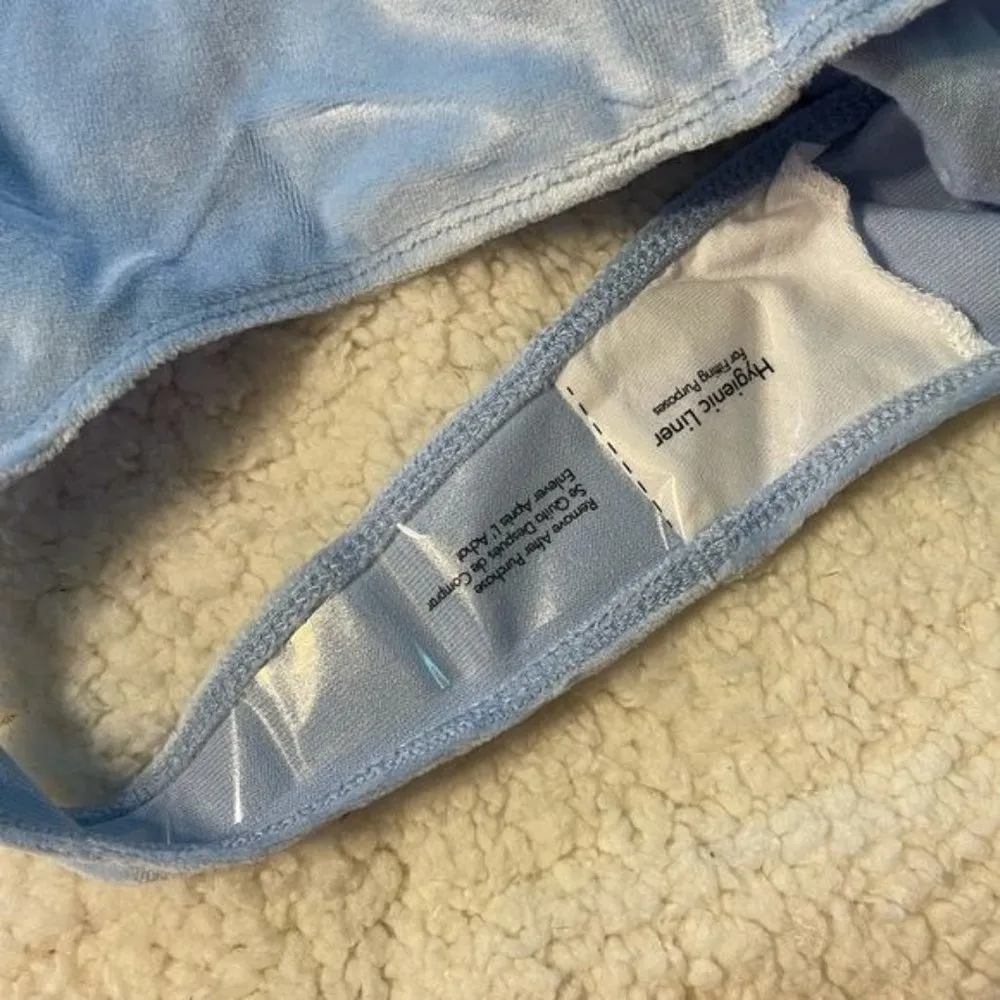 NEW American Apparel Light Blue Velvet Bodysuit - Image 13