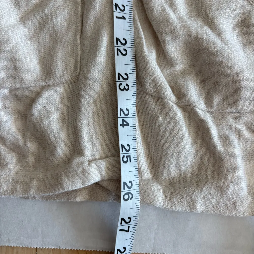 J Jill Pure Jill Cotton Cashmere v neck cardigan oatmeal XS Petite Tan Size undefined - Image 14