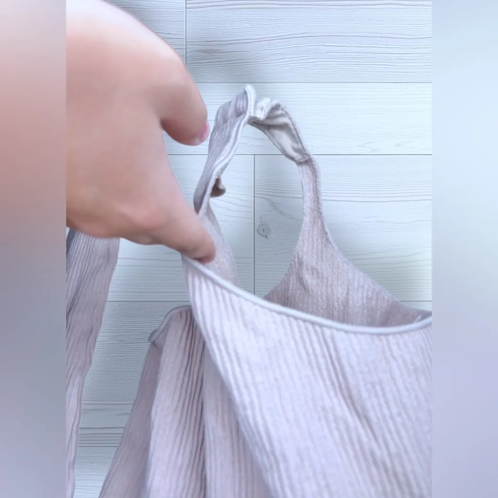 MONO B Women’s Casual Long Sleeve Tan Thermal Bodysuit Size M - Image 5