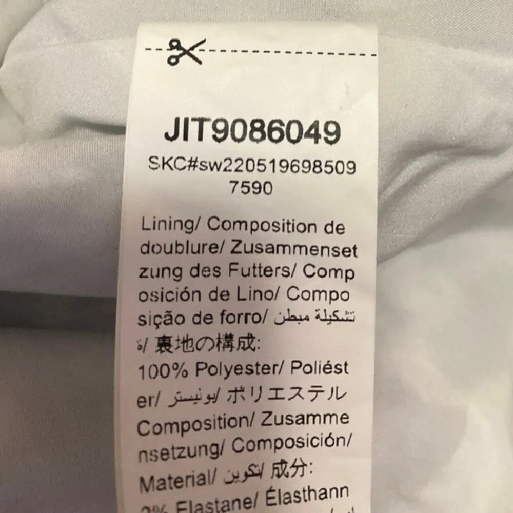 Shein Black White Houndstooth Plaid Check Short Sleeve Button Crop Shirt Top XL - Image 4