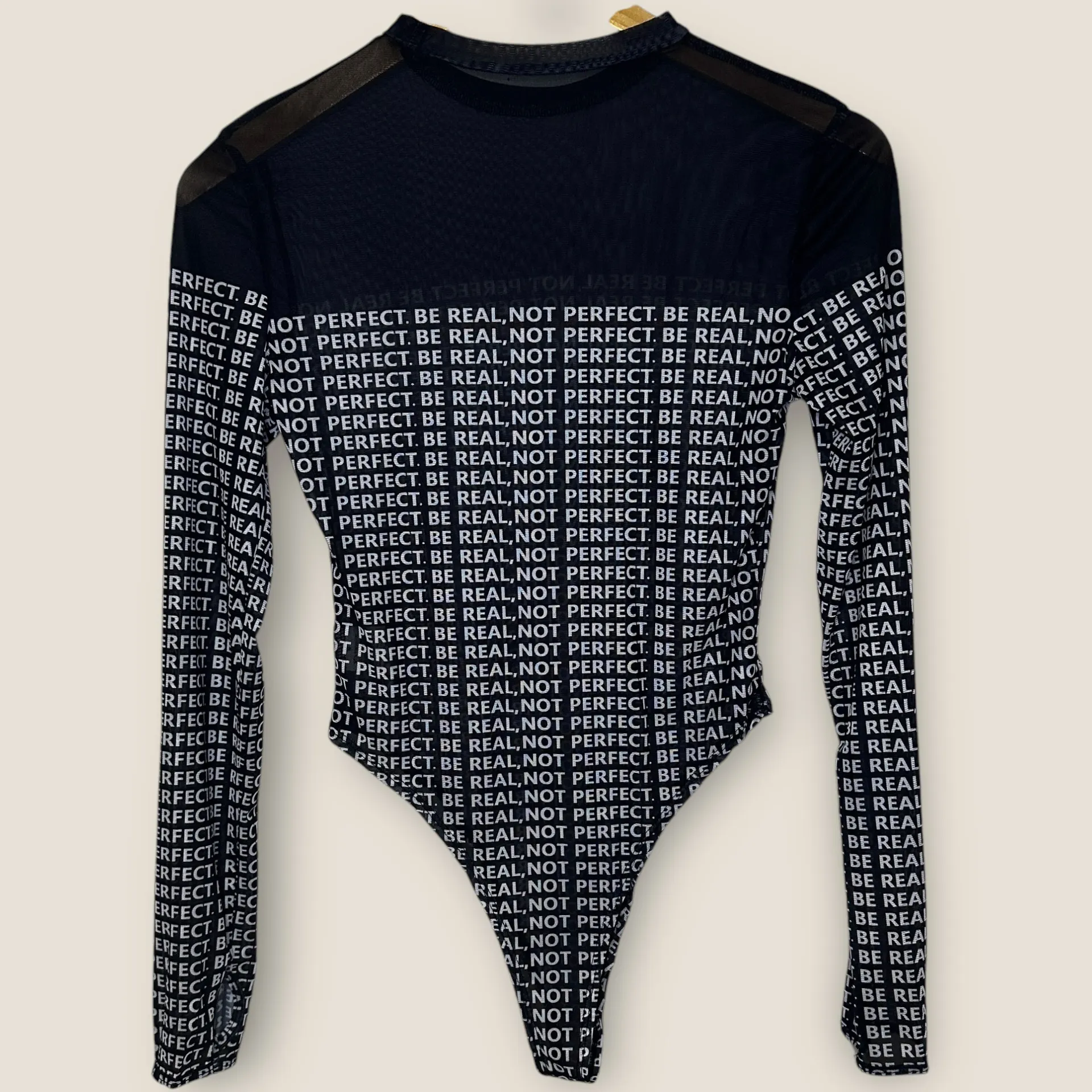CuratedxEdit | NWT Be Real Mesh Long Sleeve Bodysuit | Size M | Black Size M - Image 4