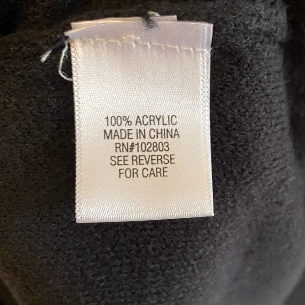 Croft & Barrow NWT Black Crew Neck 3/4 Sleeve Fuzzy Lightweight Sweater Size S - Image 6