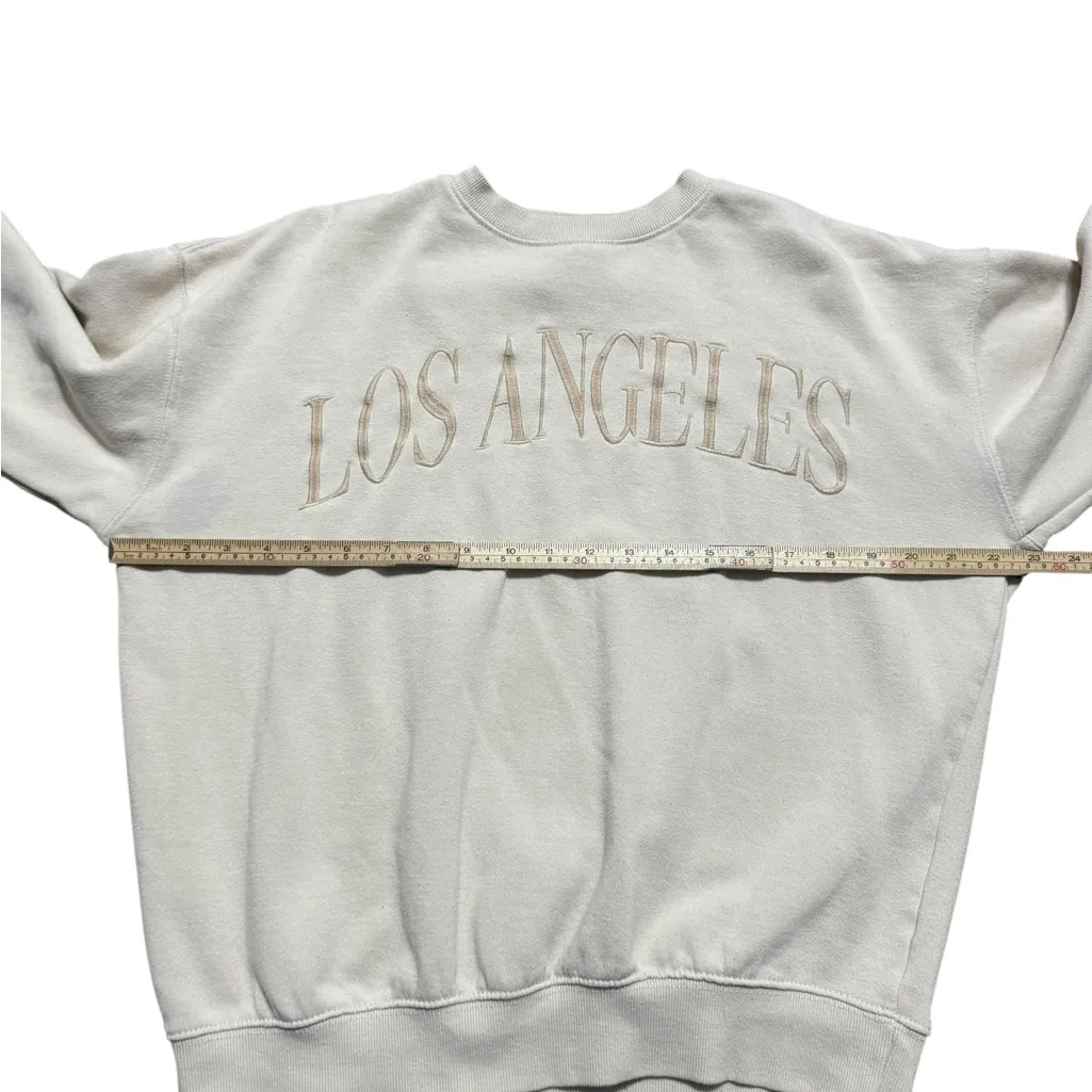 Reflex Cream Los Angeles Women’s Sweatshirt Sz S minimalist 90s y2k graphic - Image 6
