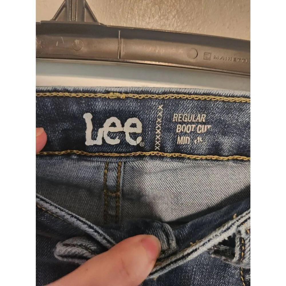 Lee Jeans Size 12P Petite Mid Rise Bootcut Stretch - Image 2