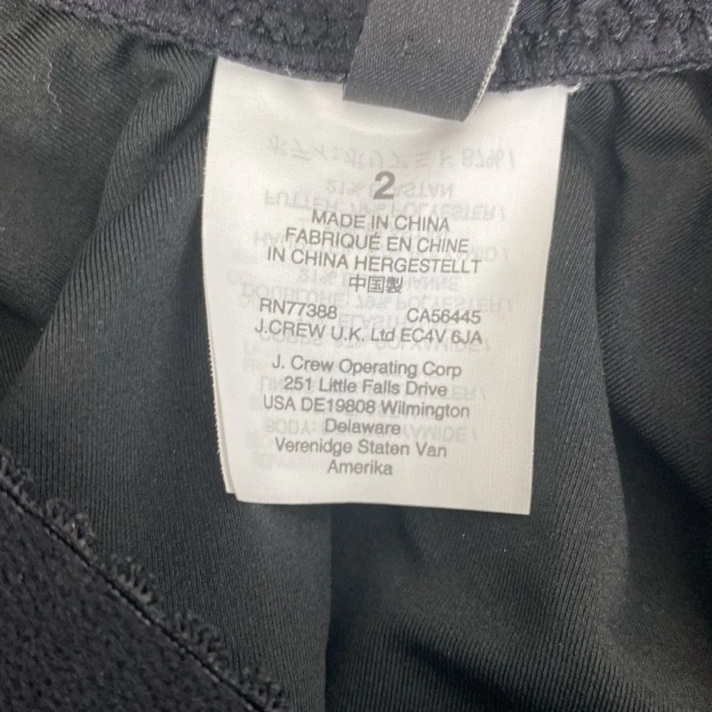 J Crew Black Ruffle Shoulder Scoop Neck 1 Piece Swim Bathing Suit 2 - Image 6