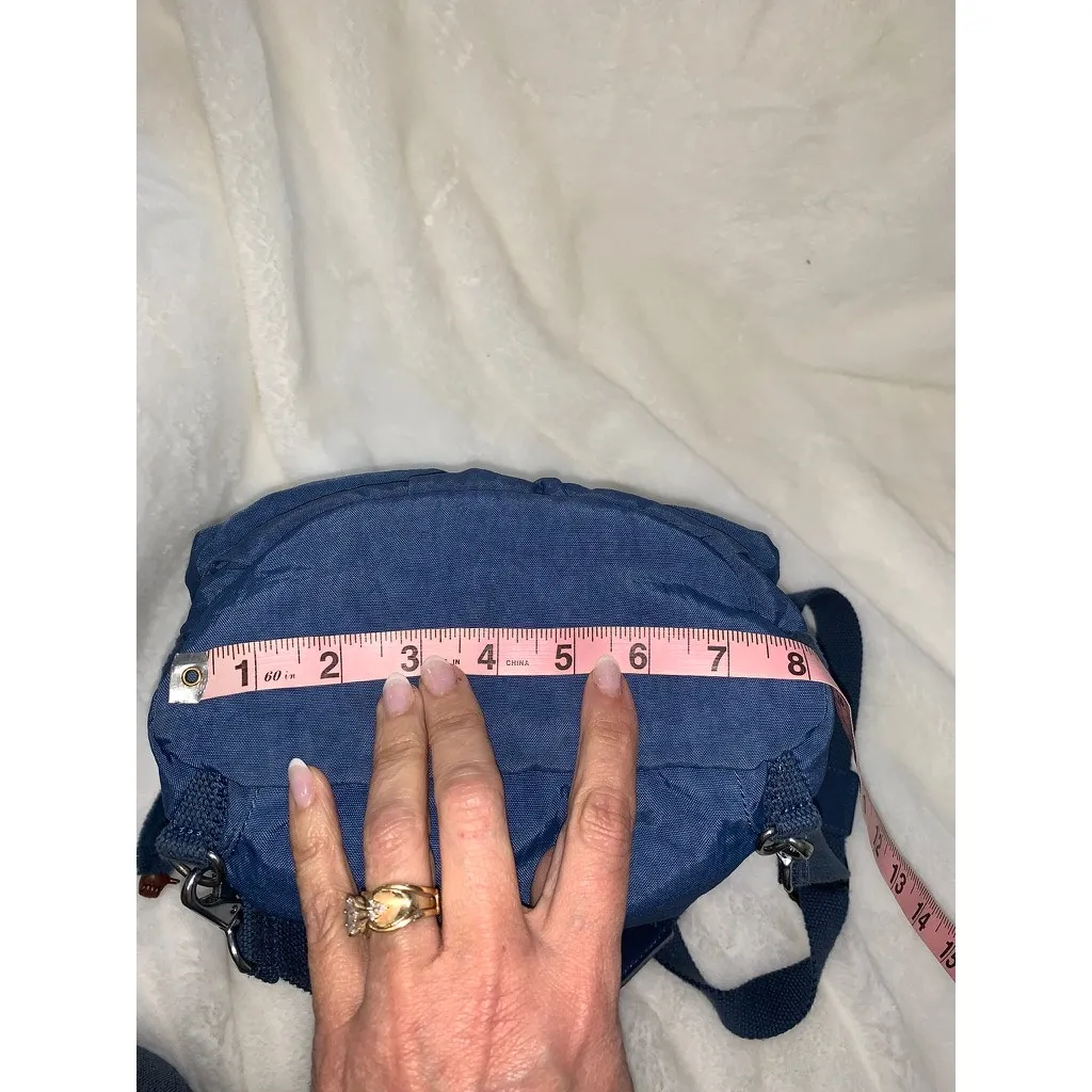 Kipling Queenie Small Backpack True Blue Tonal Unisex‎ Adjustable Straps - Image 6