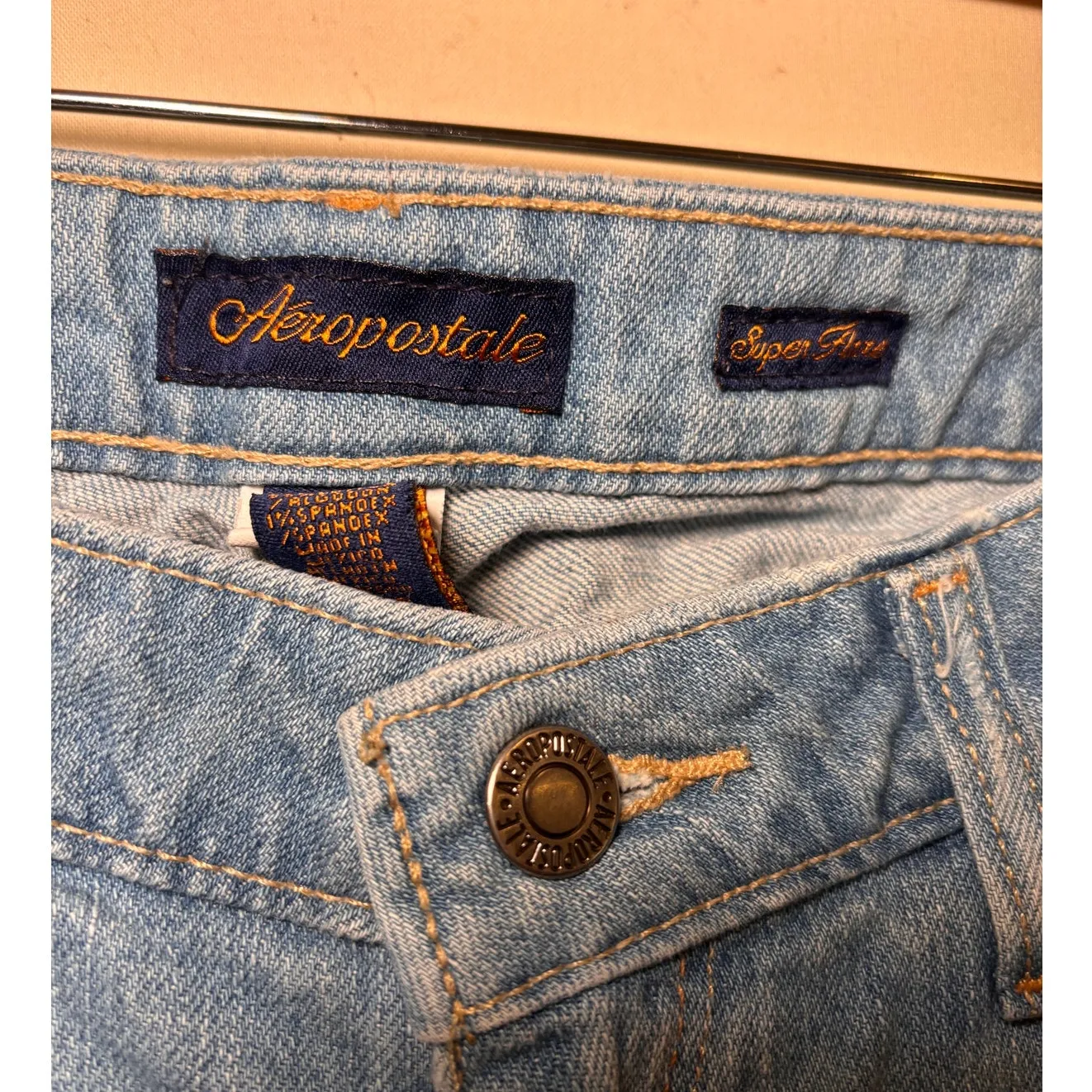 Aeropostale 90s Y2k Revival Super Flare Jeans Size 7/8 Retro Boho Hippie Denim - Image 9