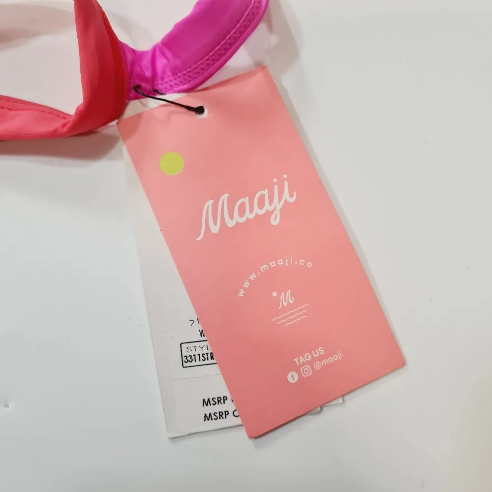 Maaji Hyacinth Reversible Bikini Top in Cobalt Blue - Image 10