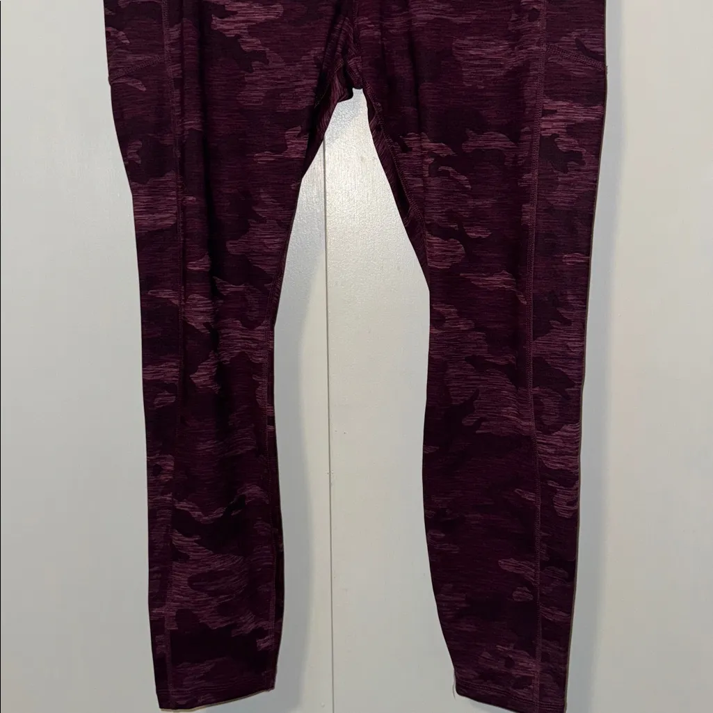 Avia Camo Leggings w Side Pockets Purple Camouflage Print Women’s XXL 2X 20 - Image 5