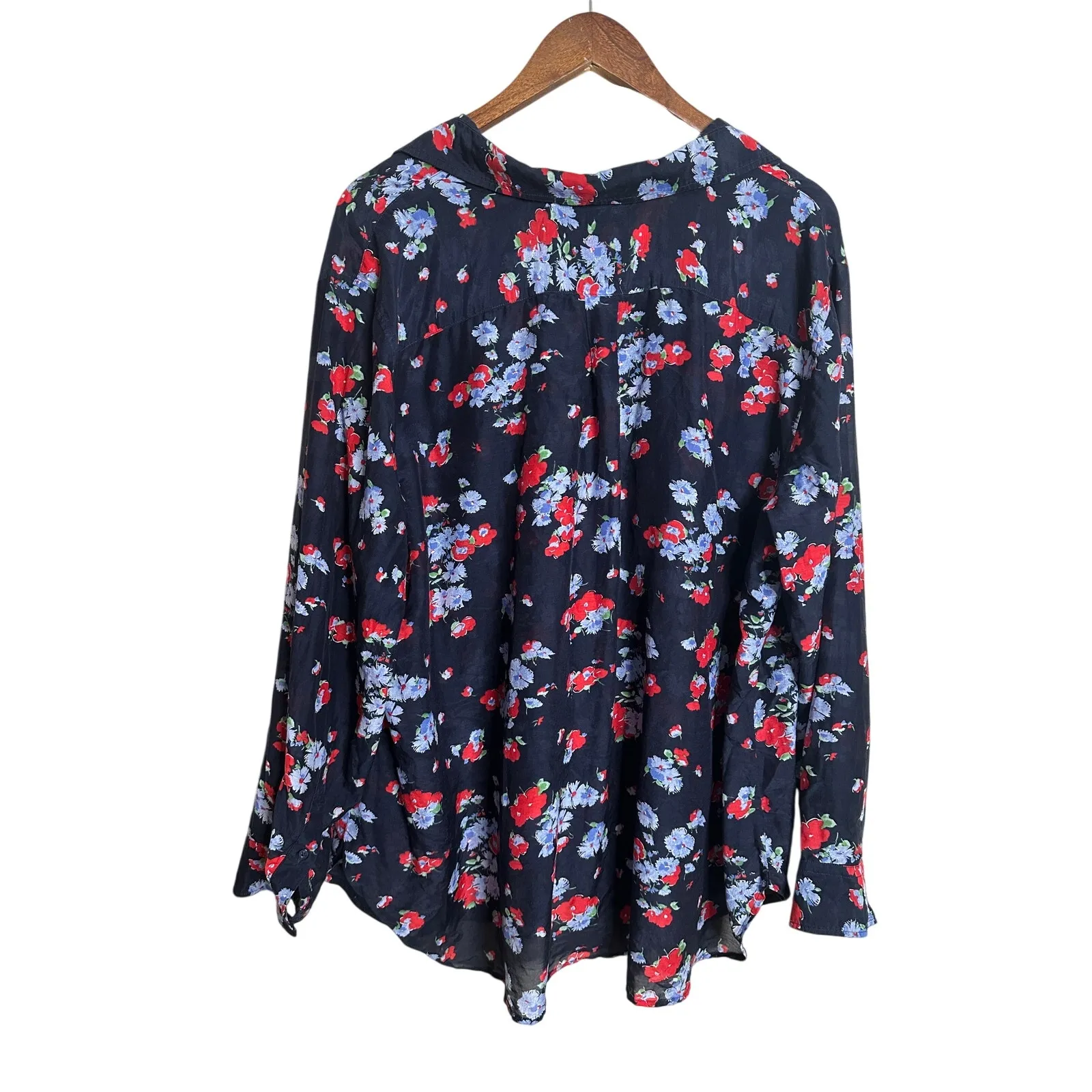 Lauren Ralph Lauren Floral  Cotton Silk Lightweight Button-Up Blouse Womans 3X - Image 2