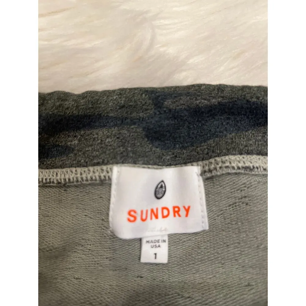 Sundry camouflage stretch pull on drawstring mini skirt super soft S - Image 7