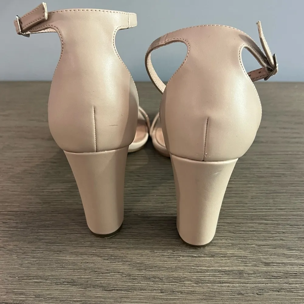 Beella Open Toe Ankle Strap High Heel Sandals - Blush Nude 9 1/2 - Image 4