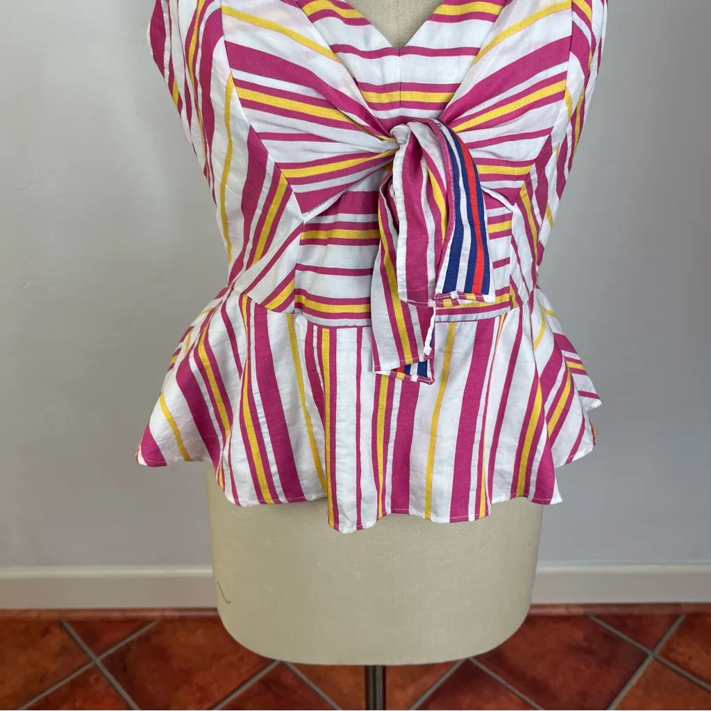 Parker Whitney V Neck Peplum Top - Image 5