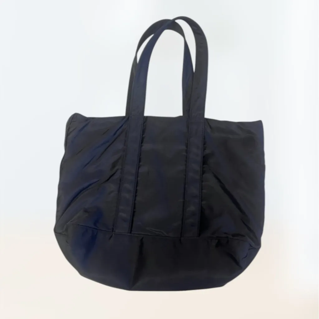 Lauren Ralph Lauren Y2K Black Tote Shoulder Bag Purse Handbag Beach LRL Monogram - Image 2