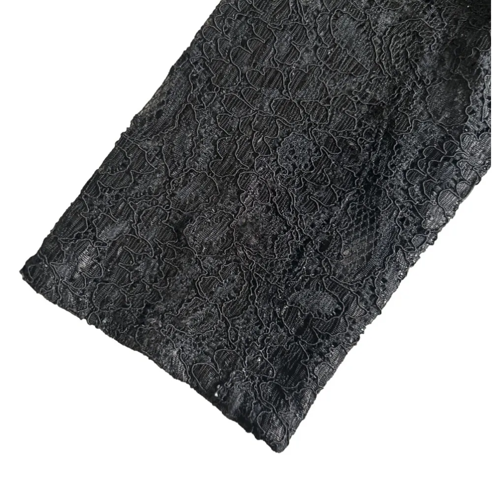 Adrianna Papell Black 3/4 Lace Sleeve Bodycon Shutter Pleat Dress, Size 4 NWOT - Image 5