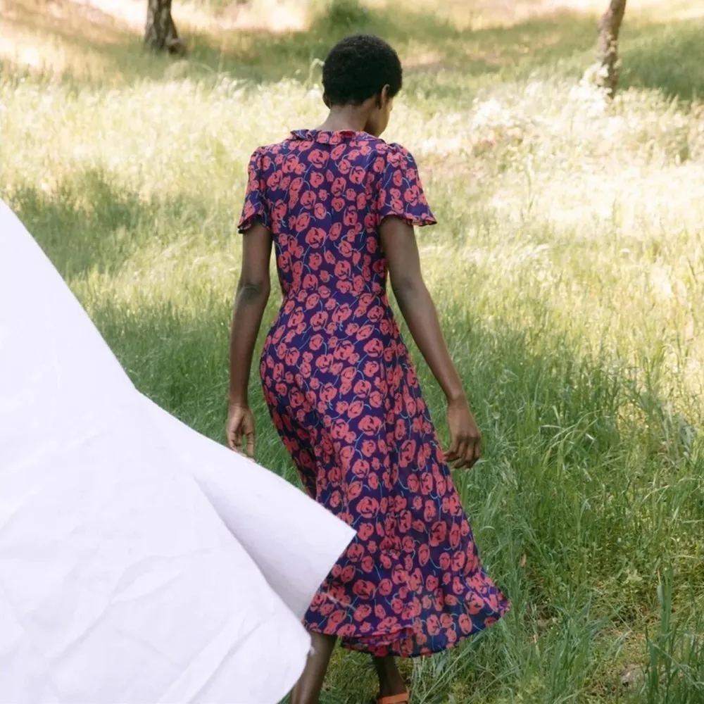 Christy Dawn The Daisy Midi Dark Floral Dress in Rose Bloom Size XS - Image 3